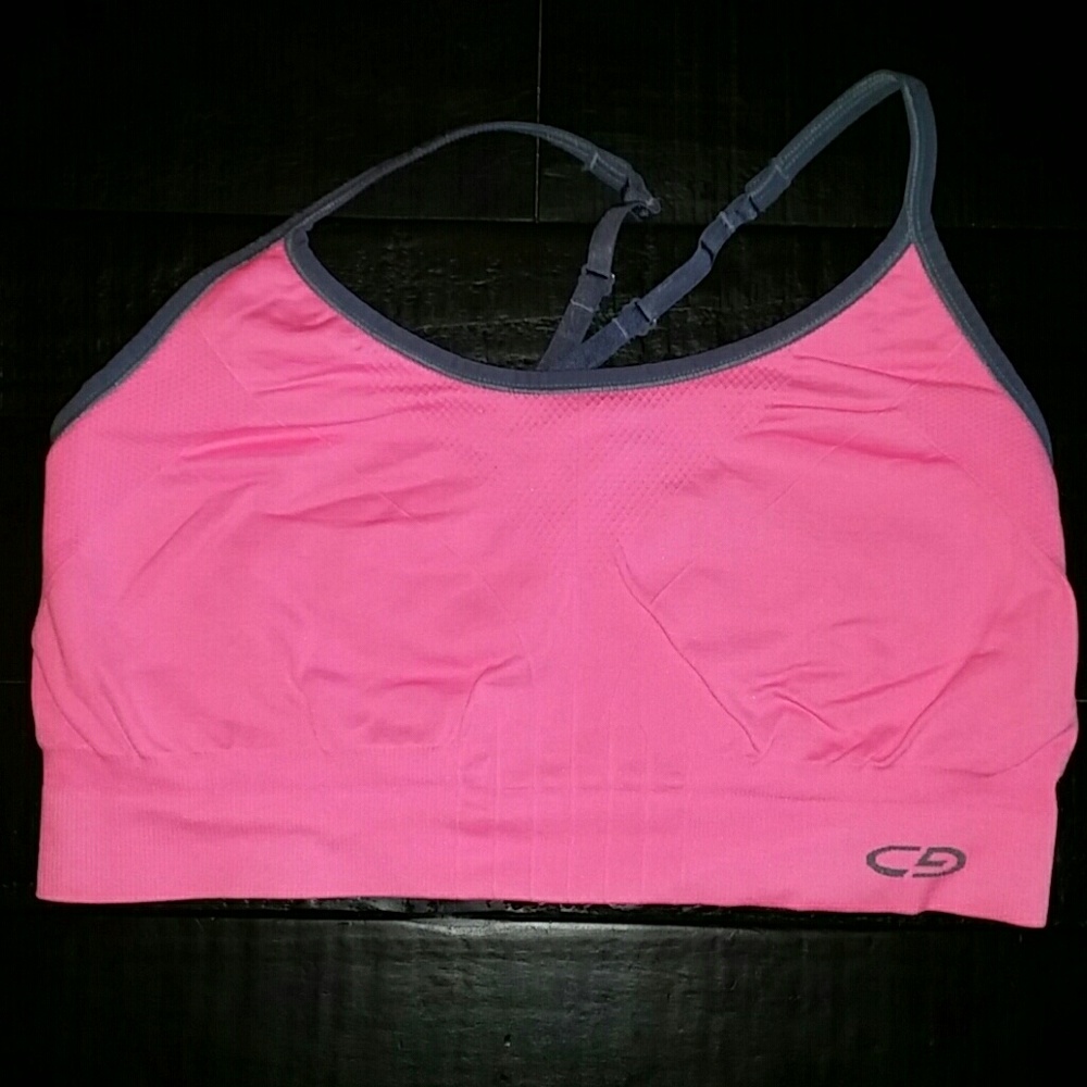 NWOT Champion C9 Sports Bra XL Pink/Grey Trim
